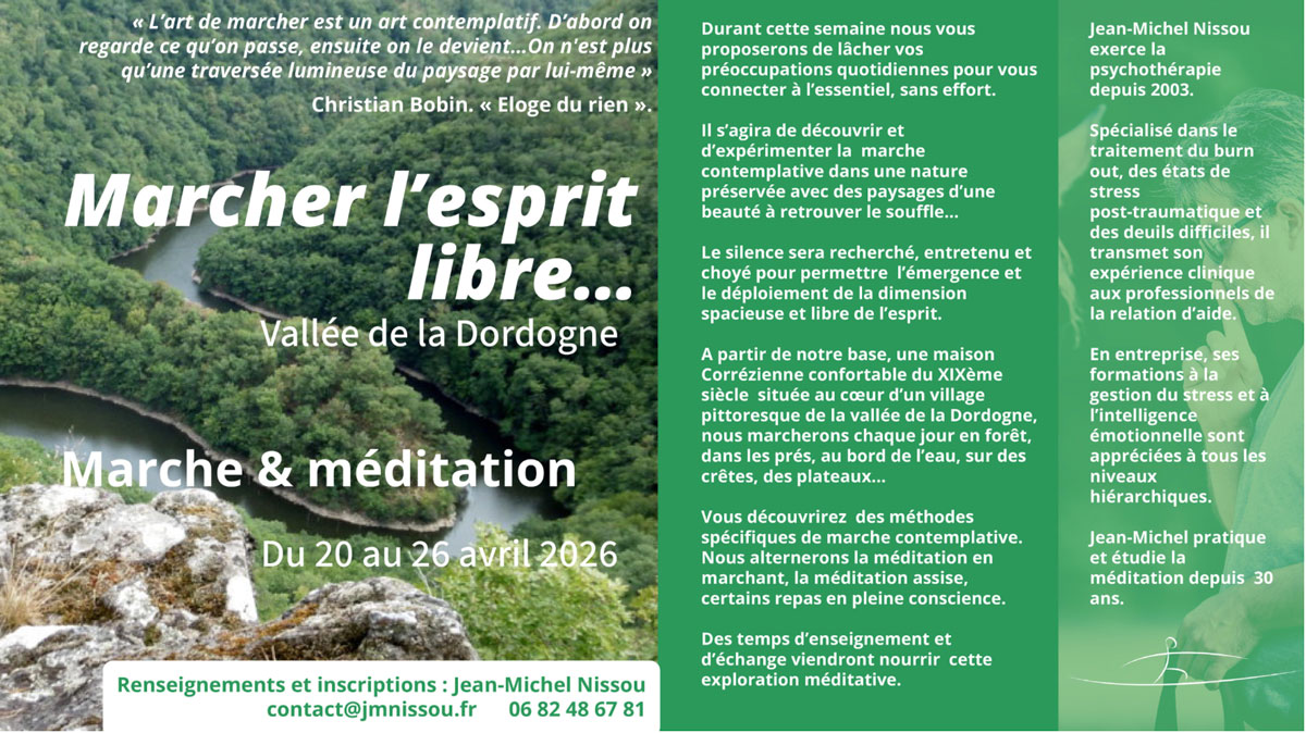 Stage de Marche et Méditation Avril 2026